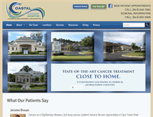 Tablet Screenshot of coastalcancercenter.com